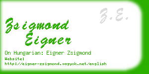 zsigmond eigner business card
